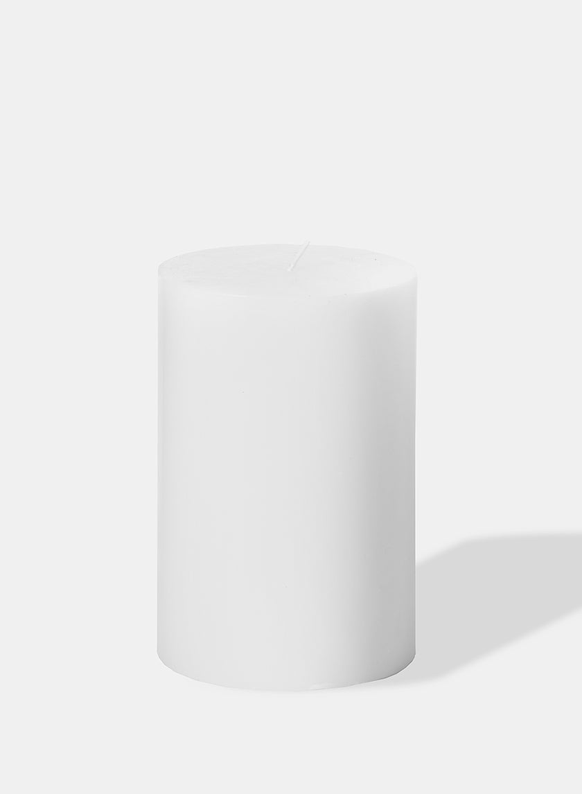 4 x 6in White Pillar Candle Decor Jamali-garden