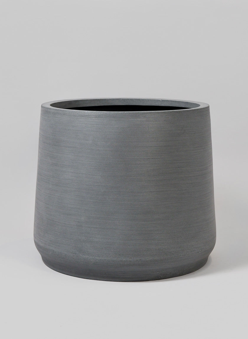 Alaric Gray Fiber Planter Decor Jamali-garden Gray 18.25in Tall EACH