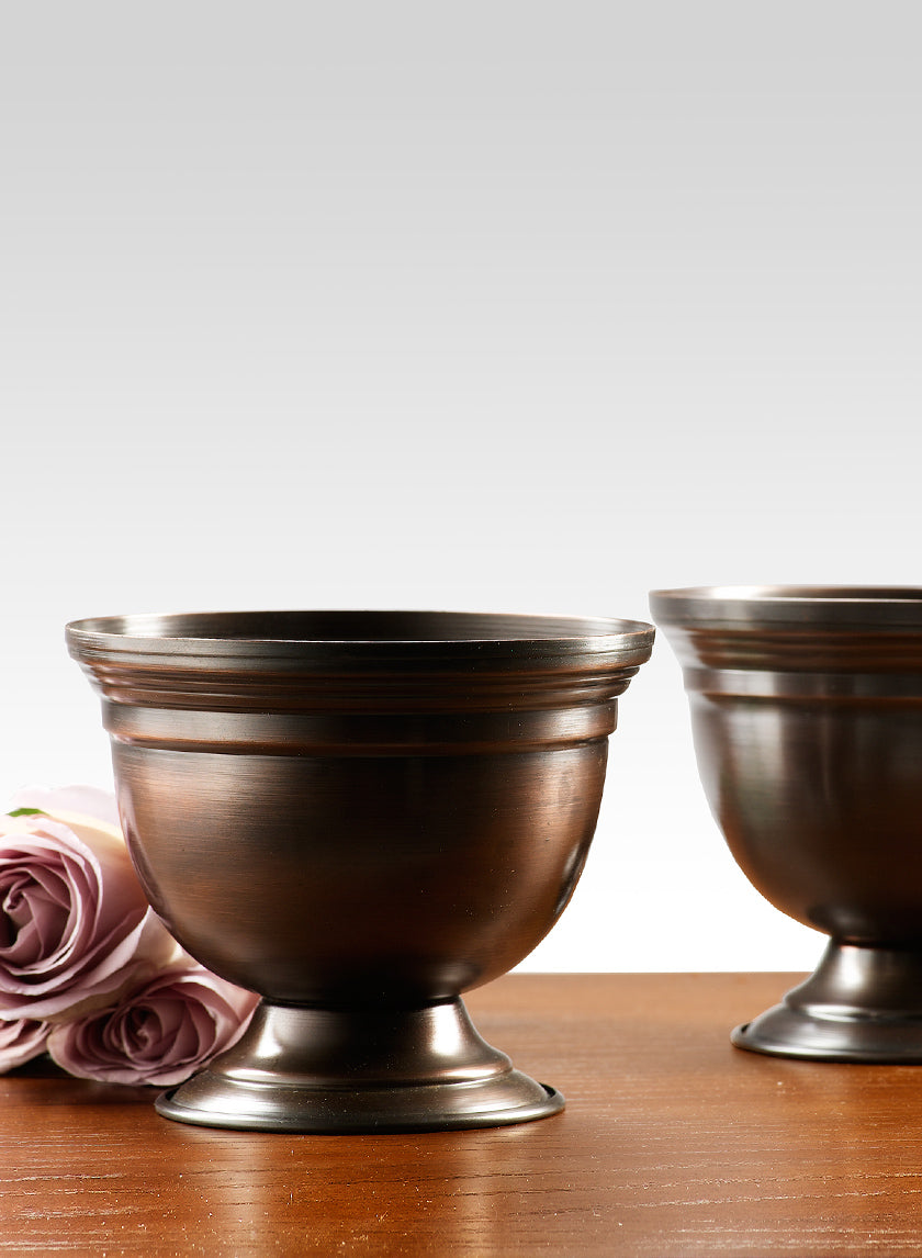 5in Wide Antique Copper Bowl Decor Jamali-garden