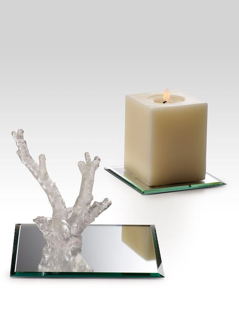 6in Square Table Mirror Decor Jamali-garden