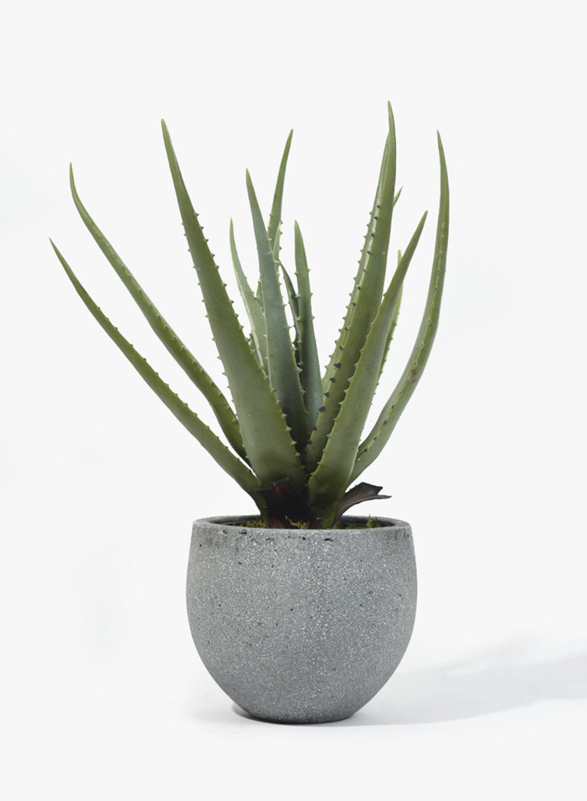 Round Rough Grey Ficonstone Pots Decor Jamali-garden
