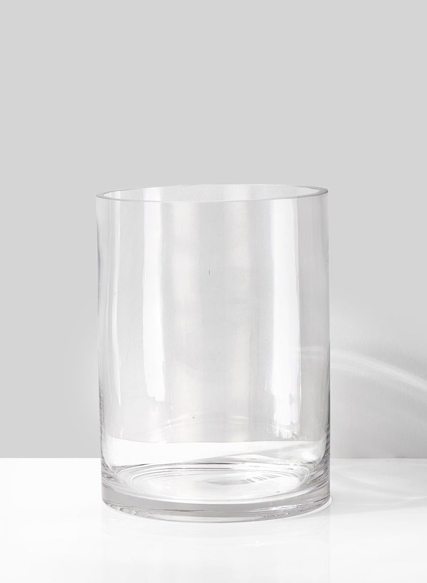 8in Tall Clear Glass Cylinder Decor Jamali-garden