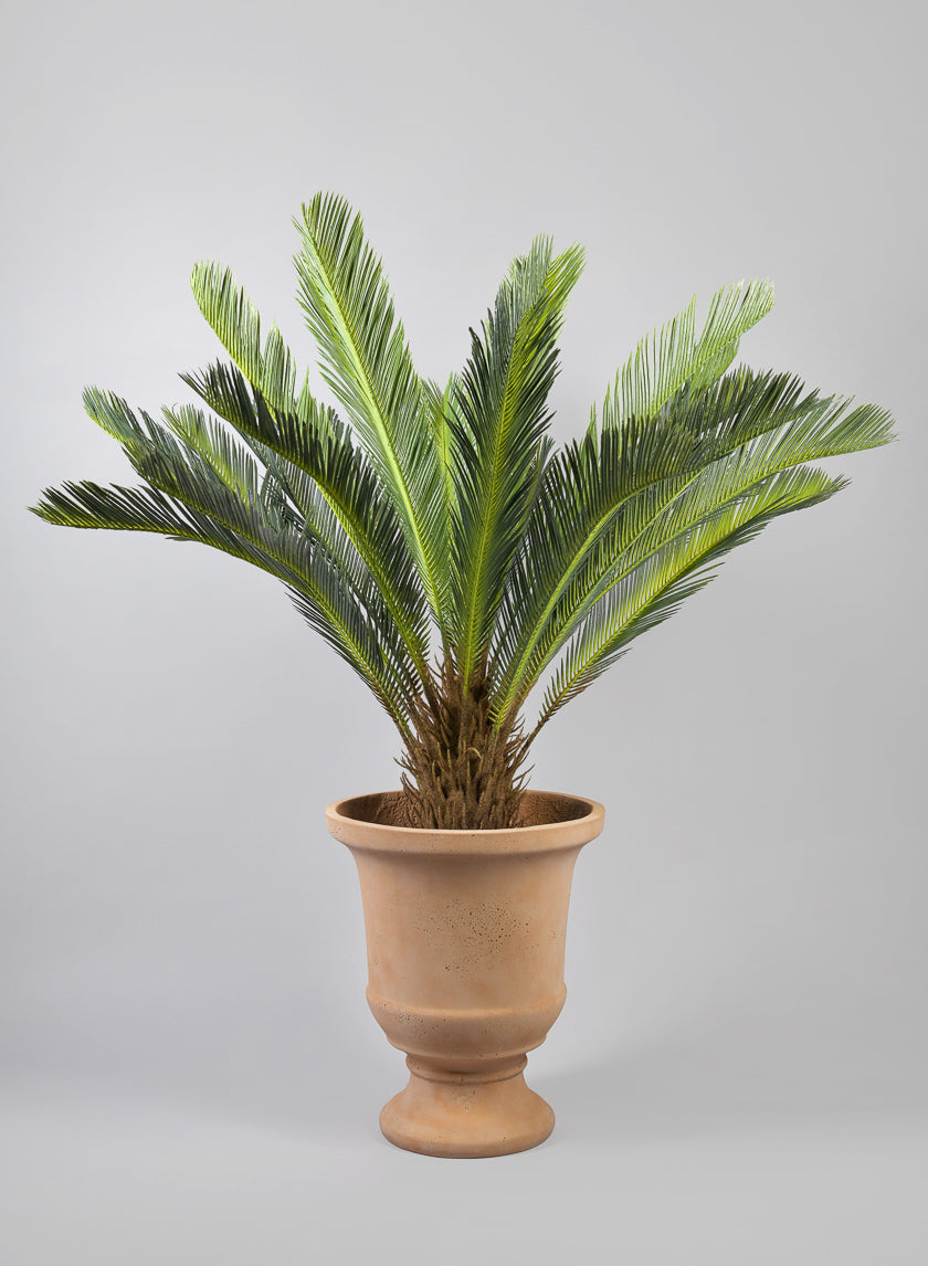18in Tall Palma Lava Concrete Terracotta Look Urn Decor Jamali-garden