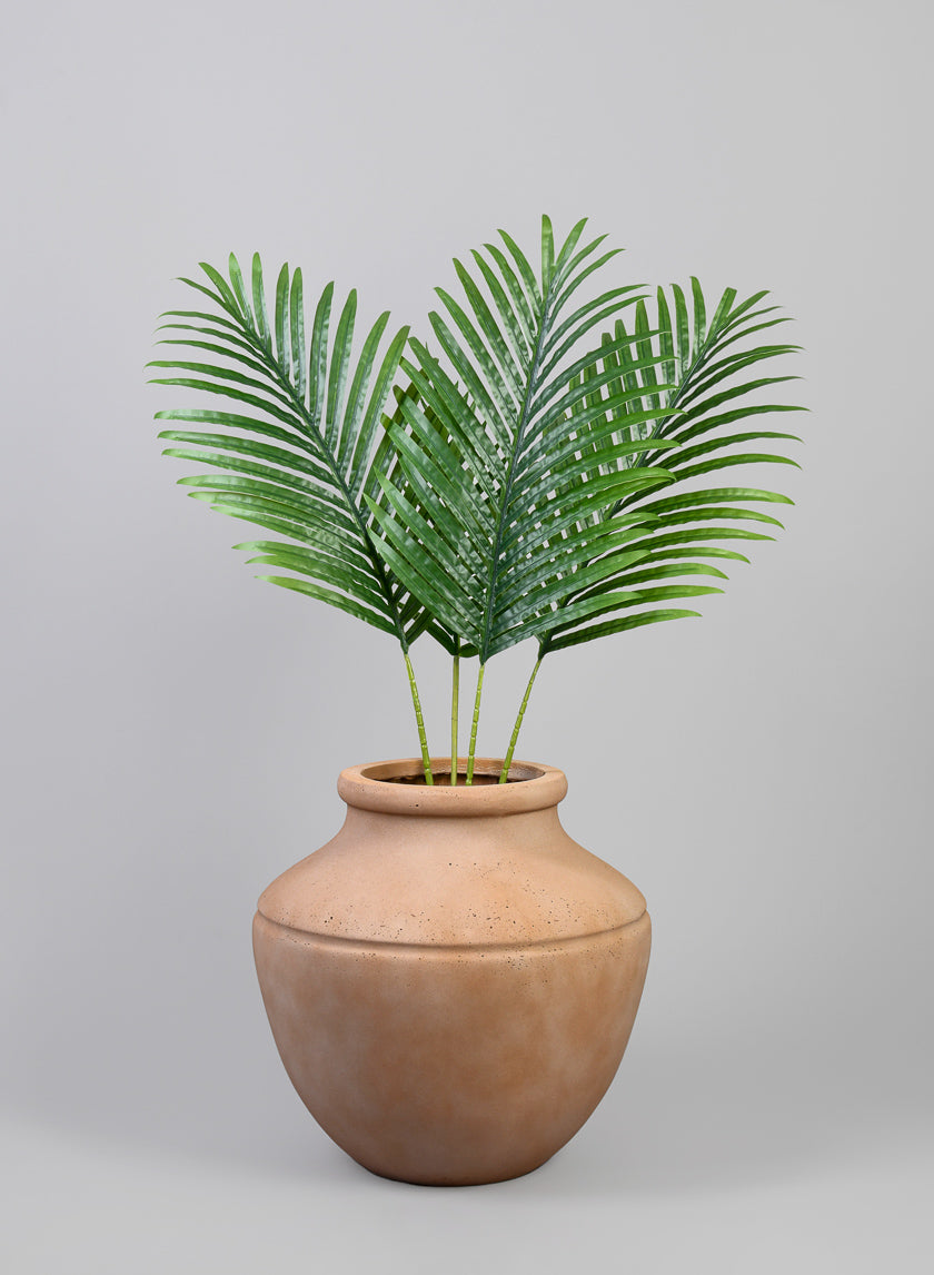 16in Tall Matka Lava Concrete Terracotta Look Low Jar Planter Decor Jamali-garden