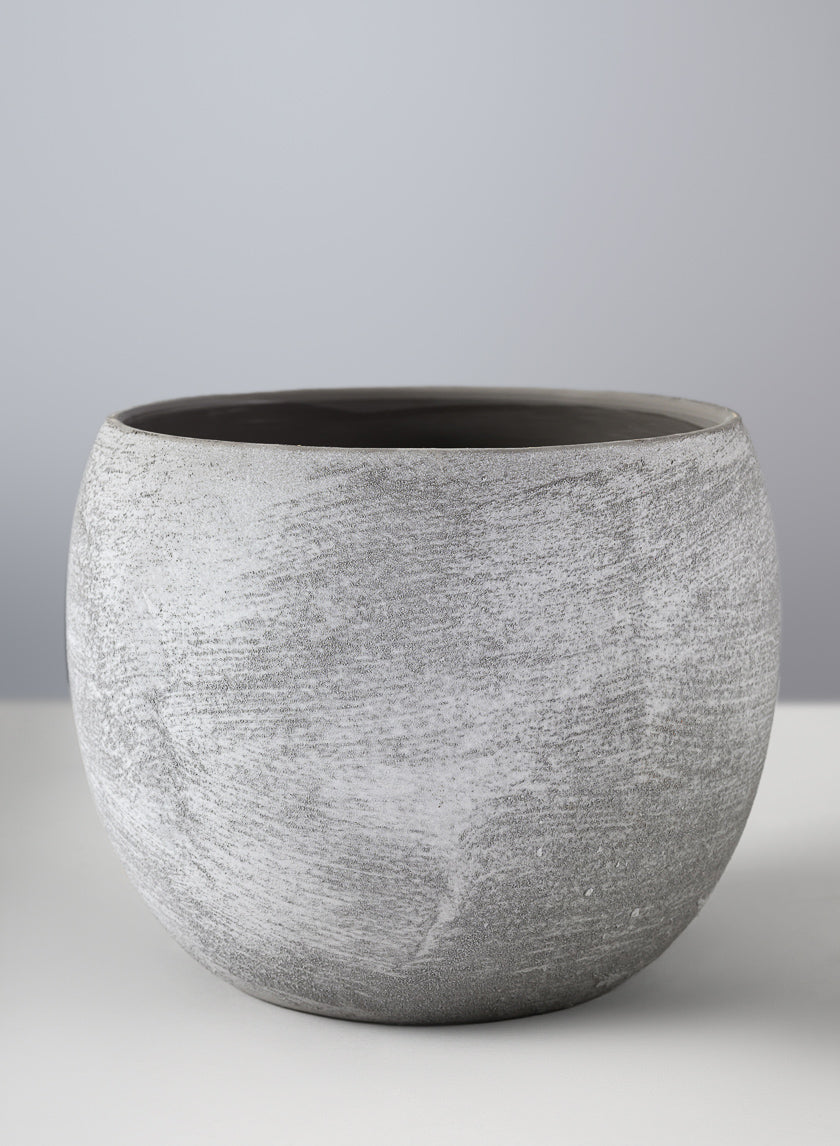 Iquitos Venetian Grey Ceramic Pot Decor Jamali-garden