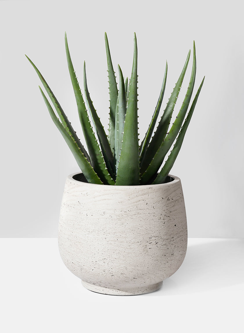 18in Long Faux Aloe Plant In Pot Decor Jamali-garden