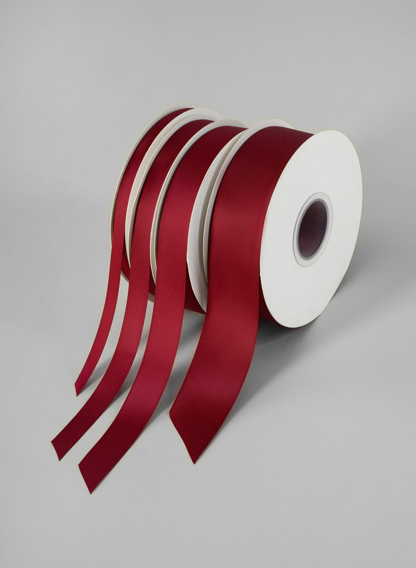 Wine Double Faced Satin Ribbon 50 Yard Spool Decor Jamali-garden