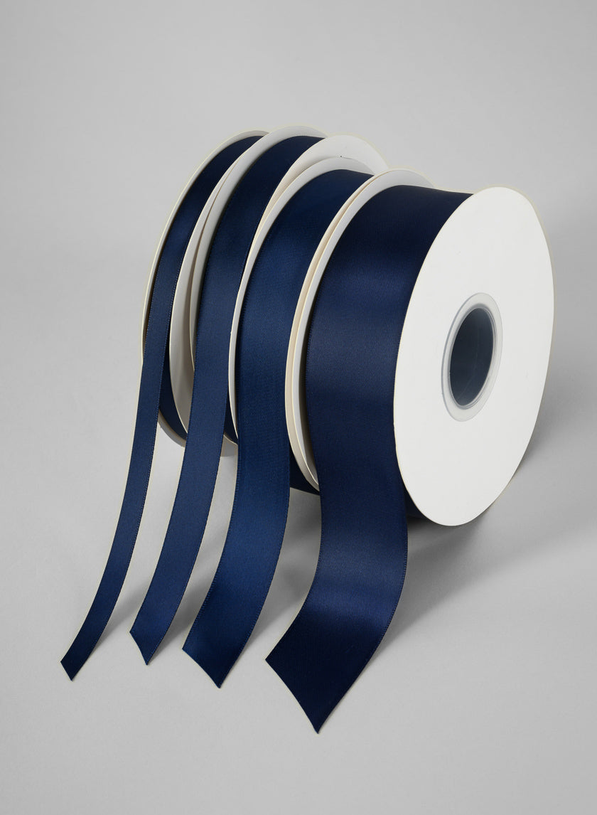 5/8in Navy Double Faced Satin Ribbon 50 Yard Spool Decor Jamali-garden