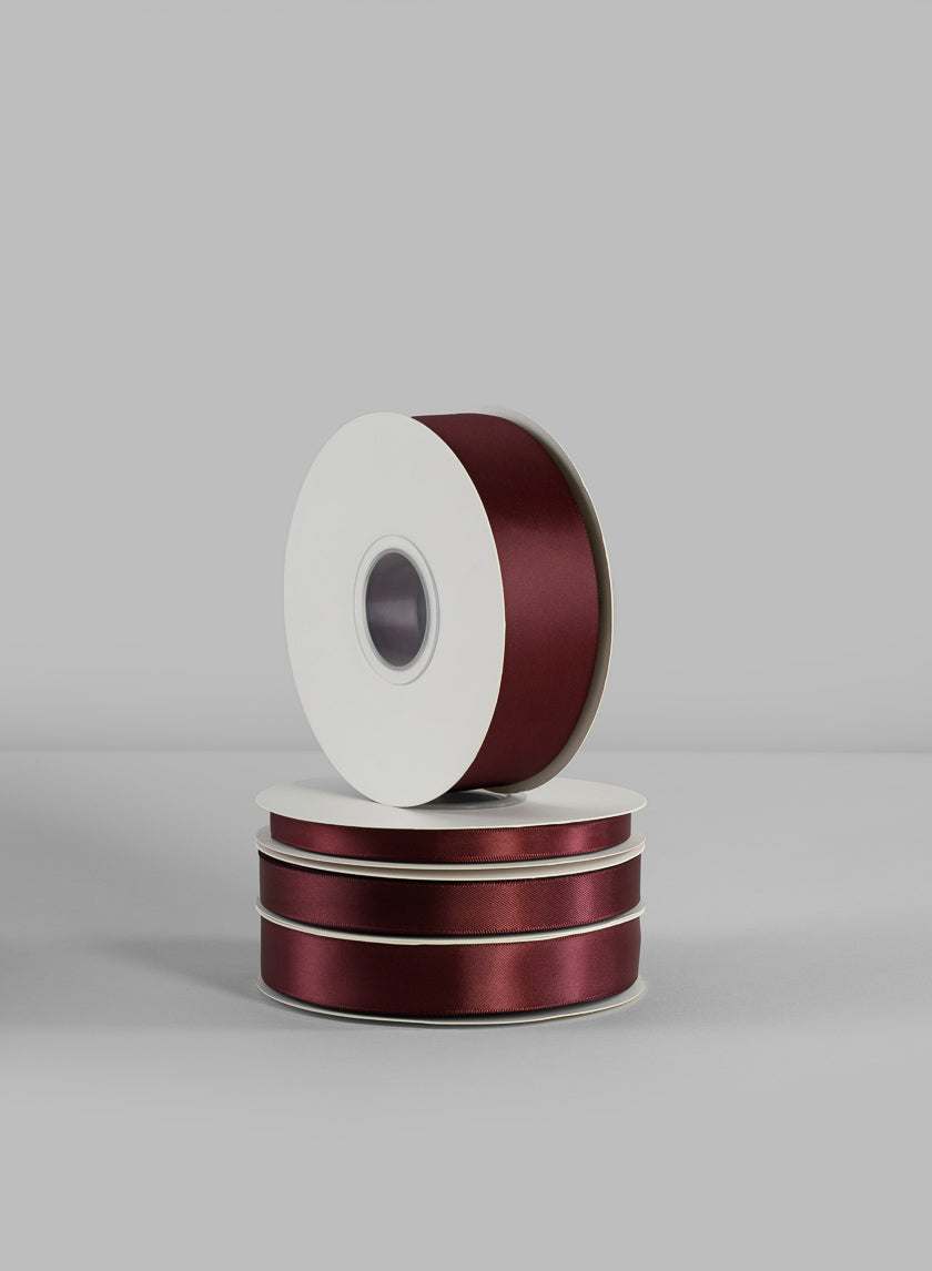 Burgundy Double Faced Satin Ribbon 50 Yard Spool Decor Jamali-garden