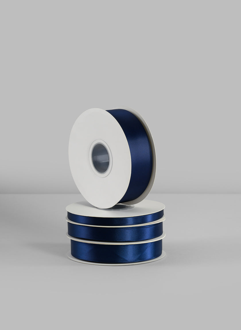 Navy Double Faced Satin Ribbon 50 Yard Spool Decor Jamali-garden