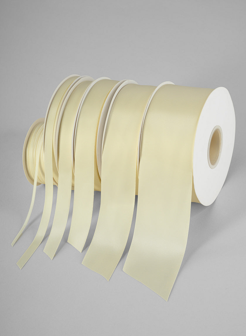 Ivory Double Faced Satin Ribbon 50 Yard Spool Decor Jamali-garden