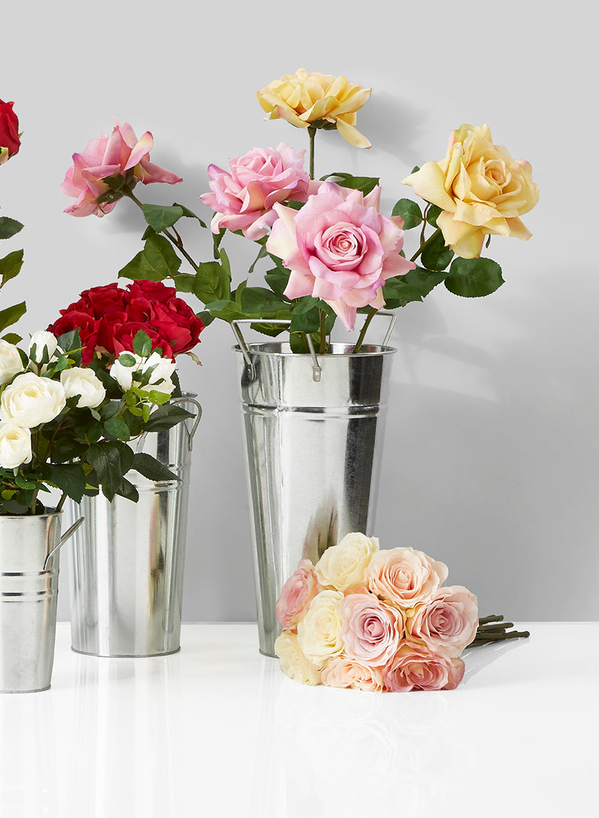 Zinc French Vases With Square Handles Decor Jamali-garden
