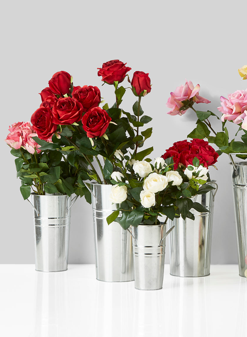 Zinc French Vases With Round Handles Decor Jamali-garden