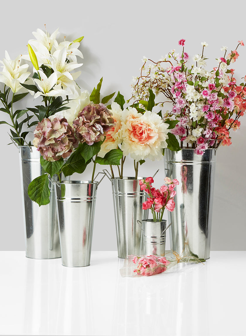 Zinc French Vases With Square Handles Decor Jamali-garden
