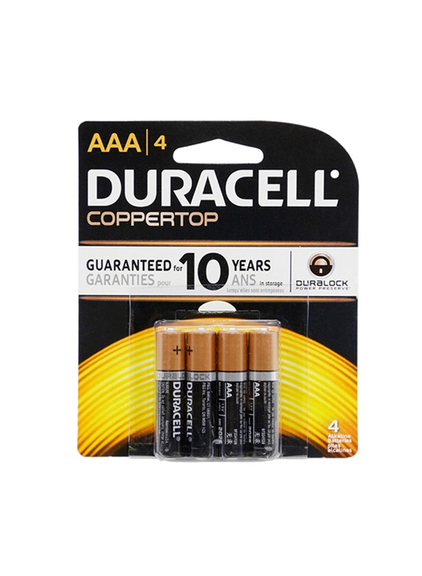 Coppertop Duracell AAA Battery, Pack Of 4 Decor Jamali-garden