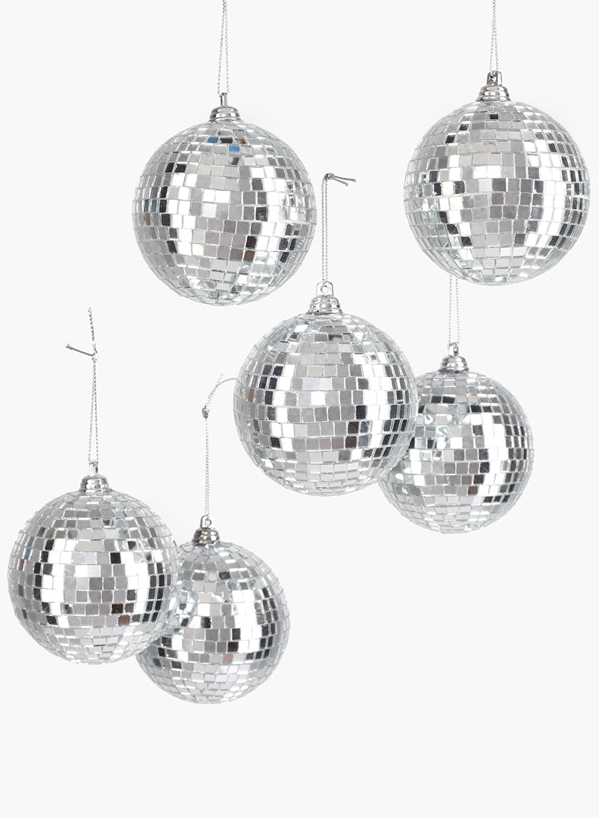 3in Round Mirror Ball Christmas Ornaments Decor Jamali-garden