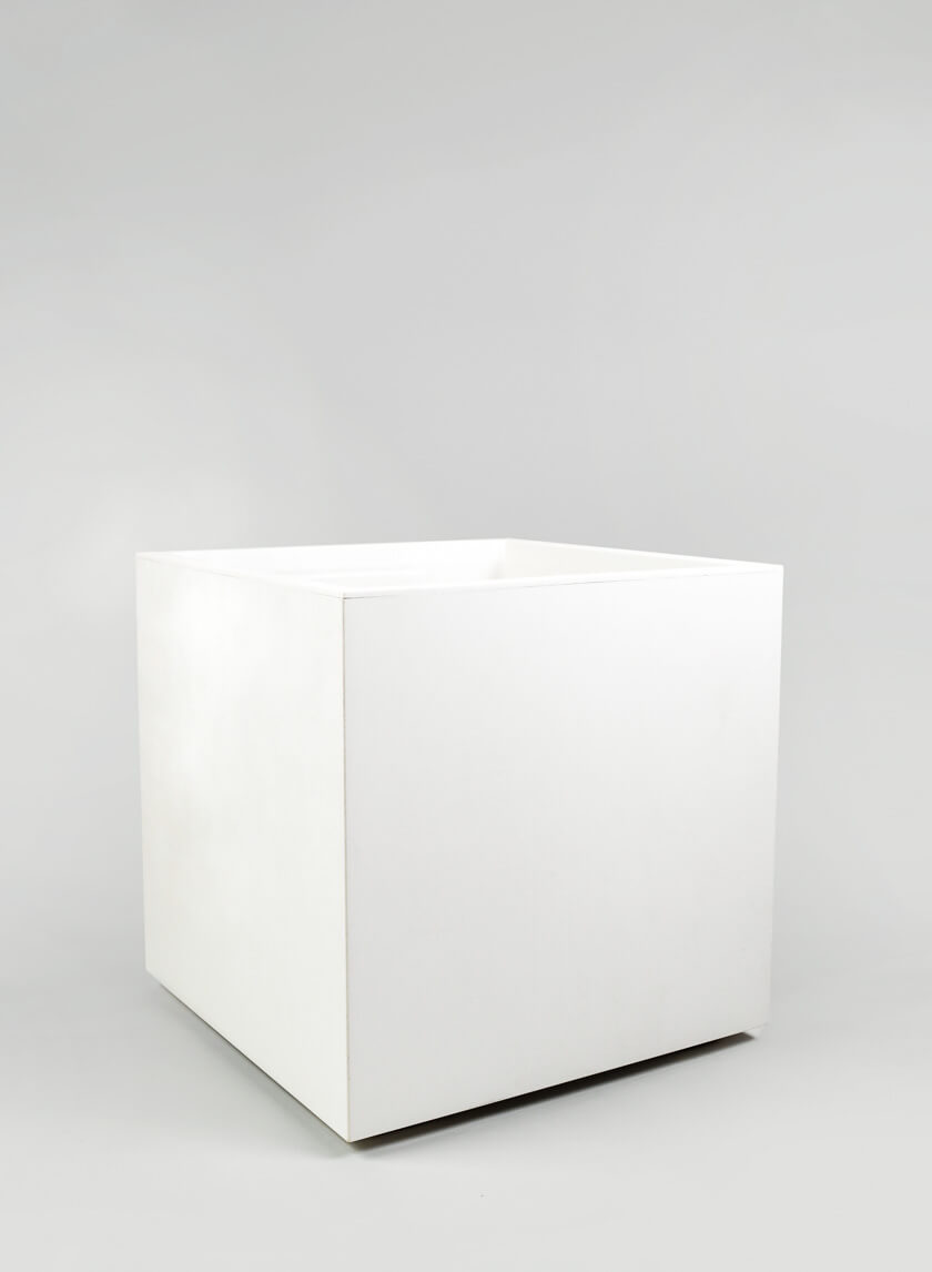 19.5in Tall Millennium Pearl Cube Planter Decor Jamali-garden