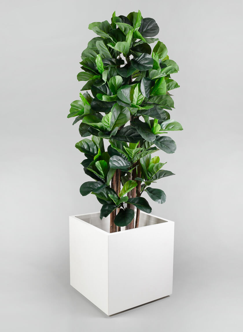 19.5in Tall Millennium Pearl Cube Planter Decor Jamali-garden
