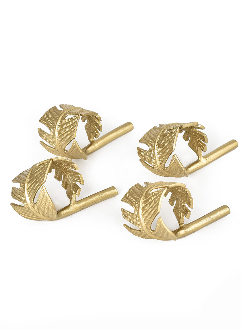 Gold Leaf Napkin Ring Decor Jamali-garden