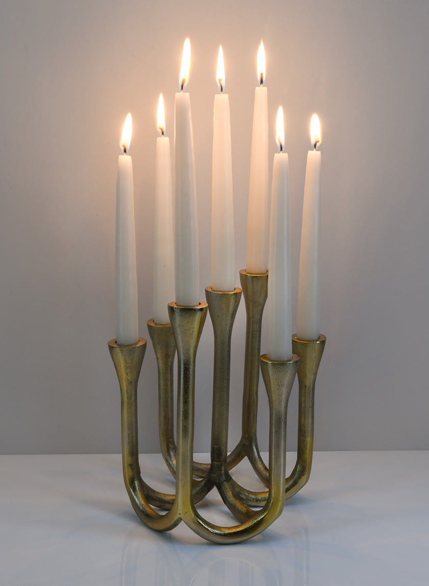8.25in Tall Eglise Seven Light Candle Stand Decor Jamali-garden