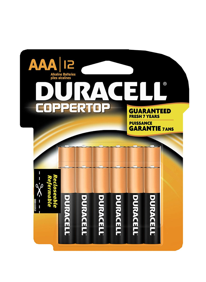 Coppertop Duracell AAA Battery, Pack of 12 Decor Jamali-garden