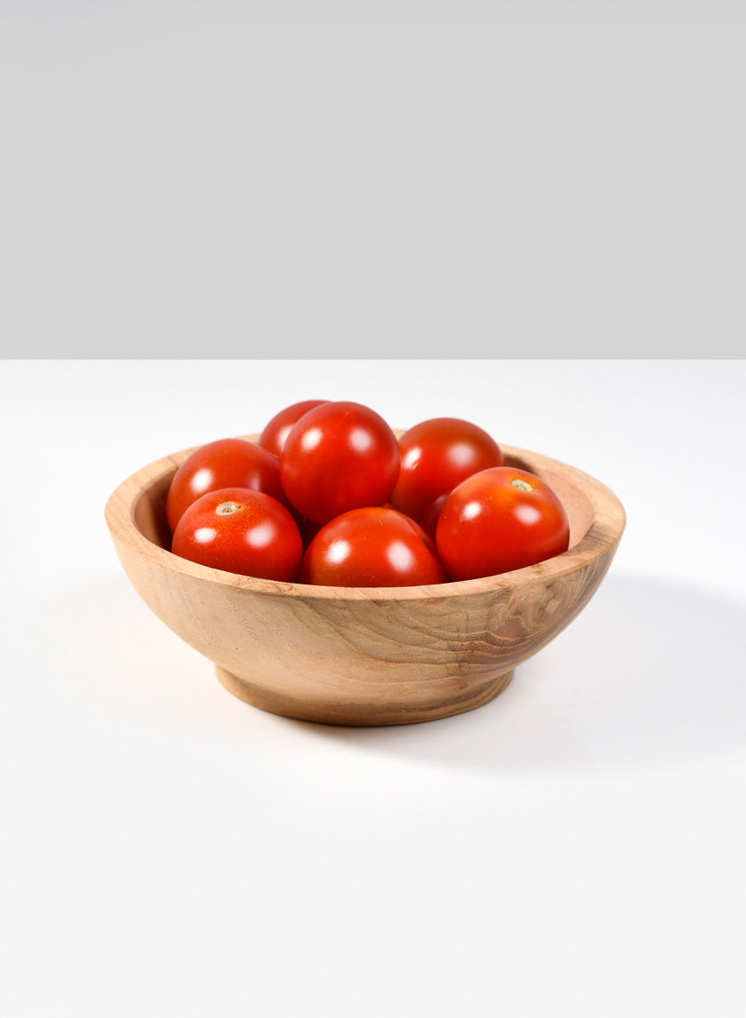 4.5in Wide Pedestal Teak Wood Bowl Decor Jamali-garden