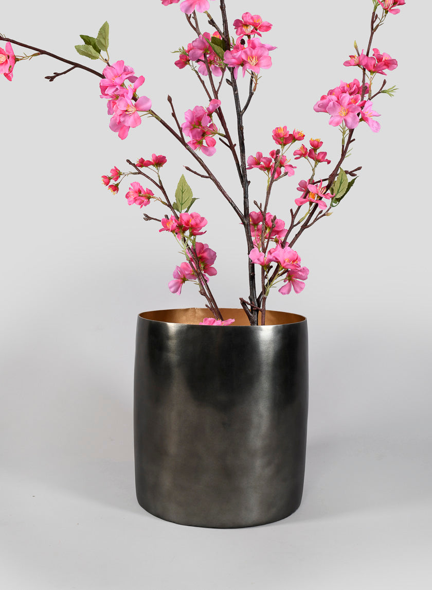 6.25in Tall Nairobi Small Black Nickel Vase Decor Jamali-garden