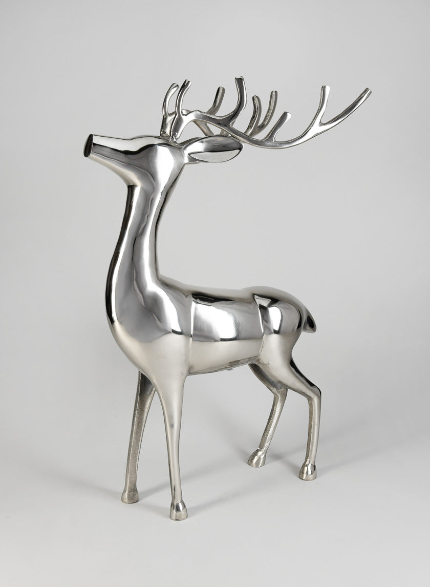 25.5in Tall Nickel Reindeer Decor Jamali-garden