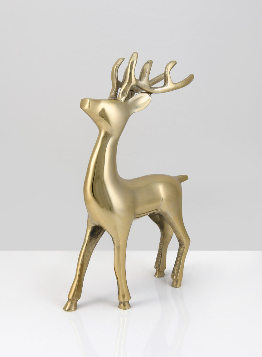 8in Tall Gold Reindeer Decor Jamali-garden