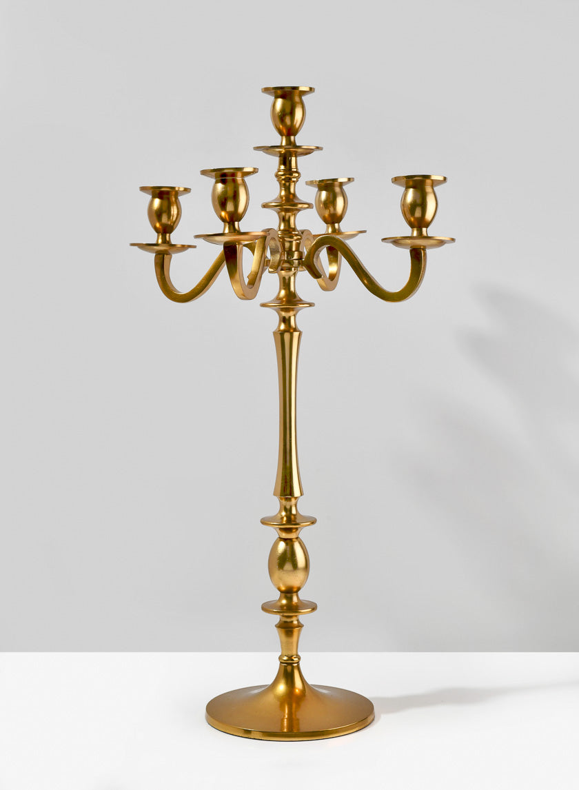 Gold Metal Candle Holders Decor Jamali-garden Gold 25.75in Candelabra EACH