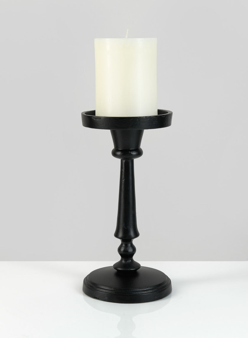 8.75in Tall Targaryen Black Pillar Holder Decor Jamali-garden