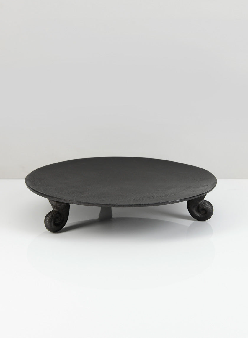 10in Wide Bronze Plate with Legs Decor Jamali-garden