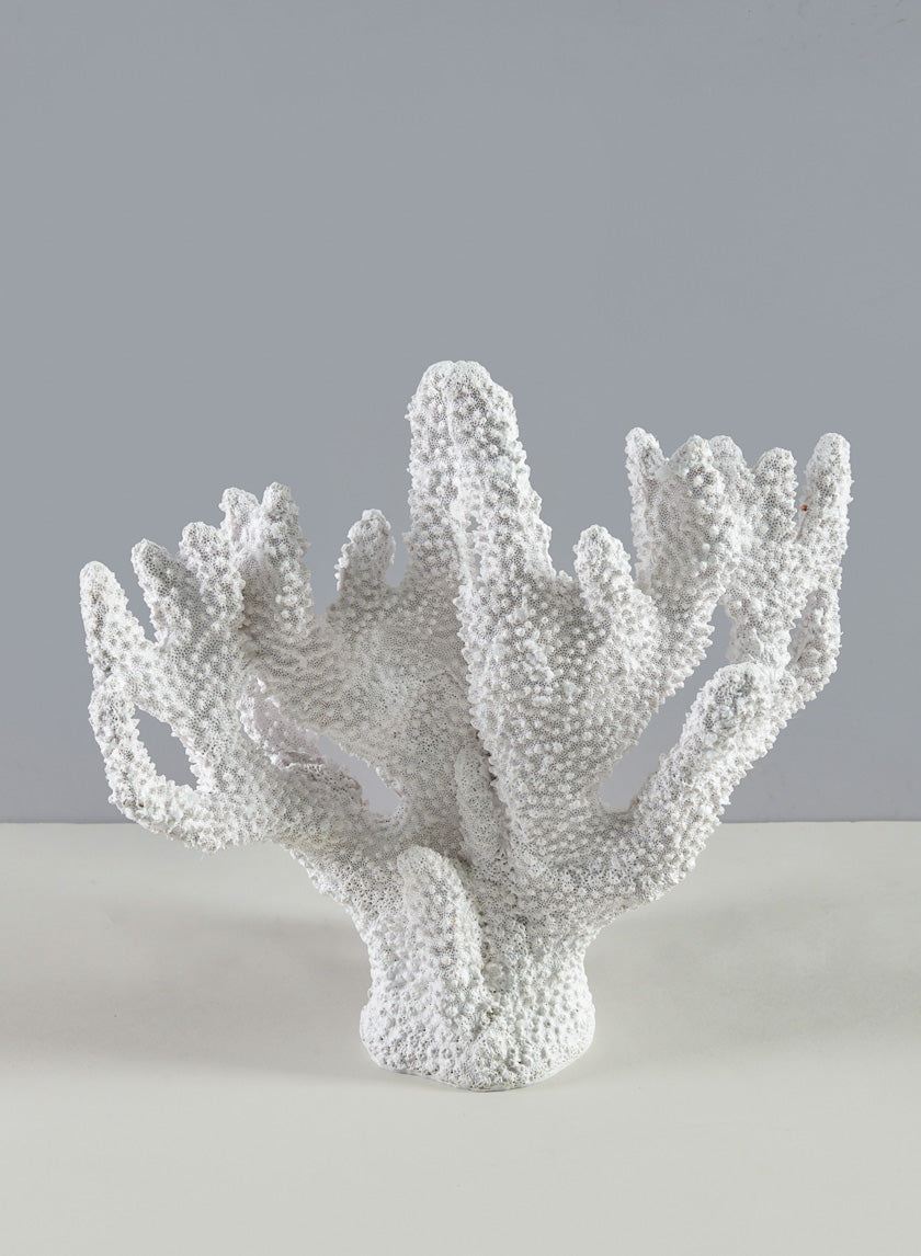 10in Long Artificial White Finger Coral Decor Jamali-garden