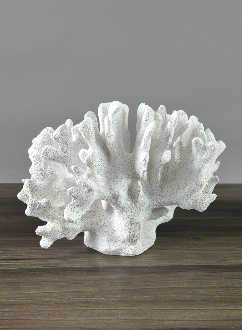 11in Long Artificial White Elkhorn Coral Decor Jamali-garden
