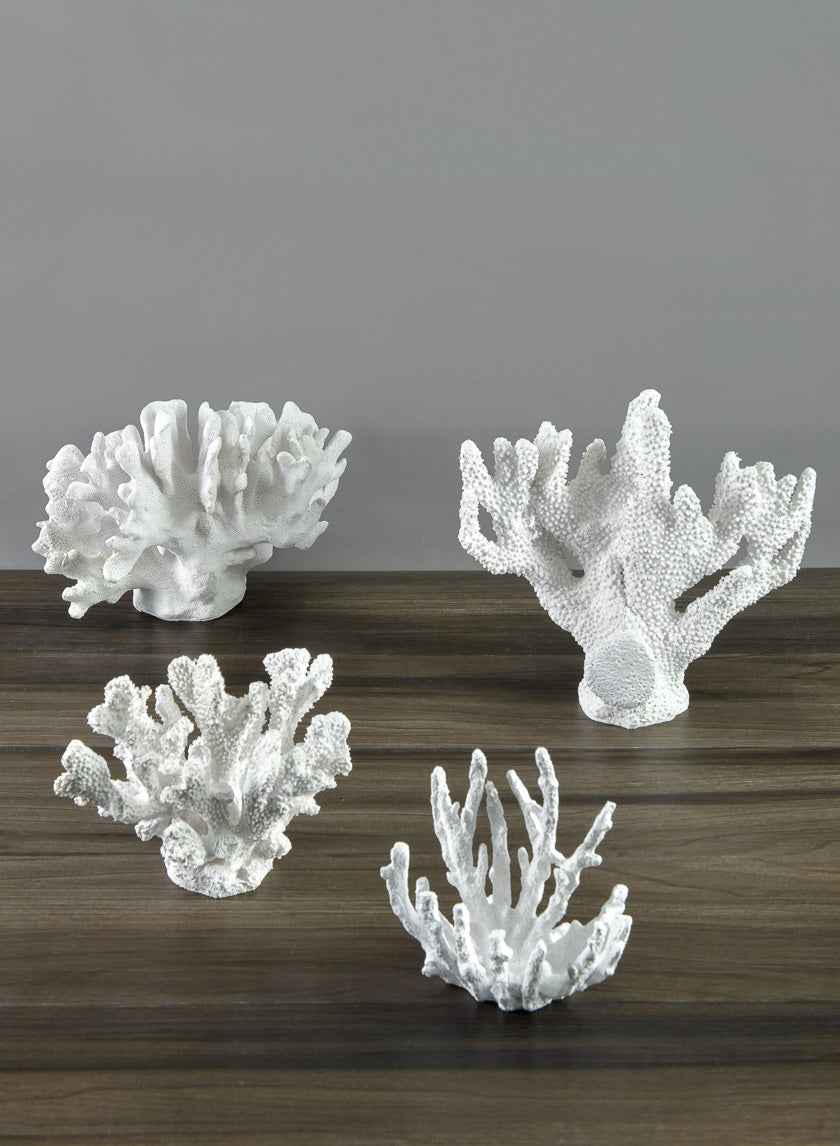 11in Long Artificial White Elkhorn Coral Decor Jamali-garden