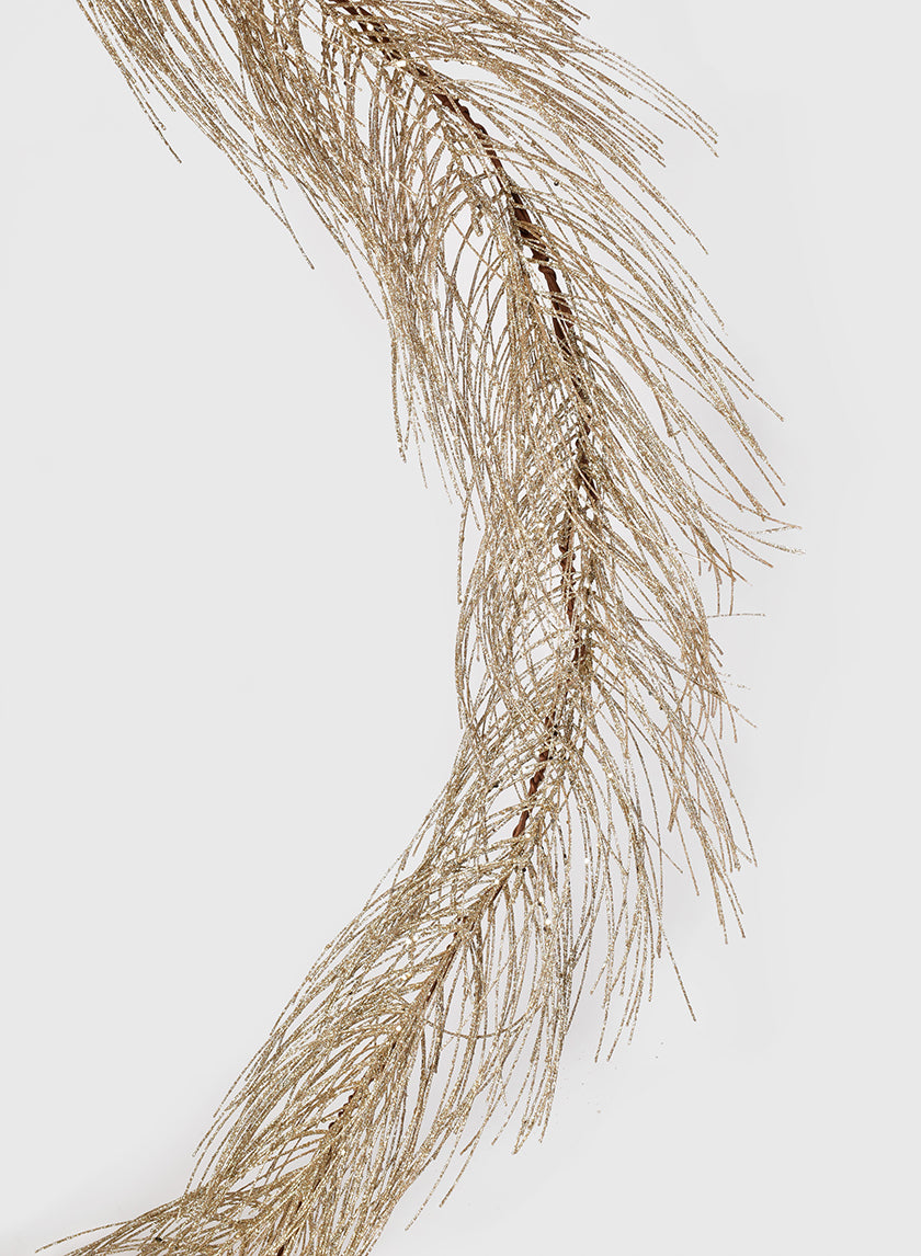 Platinum Glitter Pine Needle Garland Decor Jamali-garden