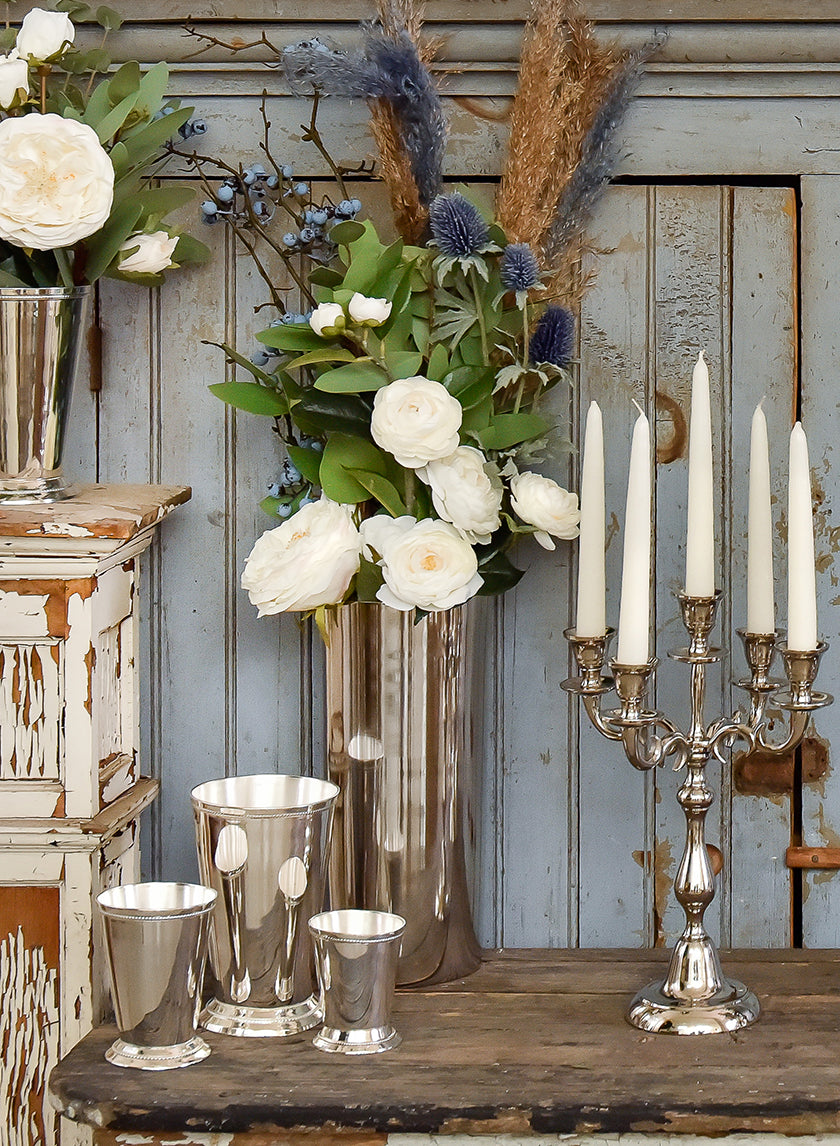 Nickel Plated Aluminum Cylinder Decor Jamali-garden