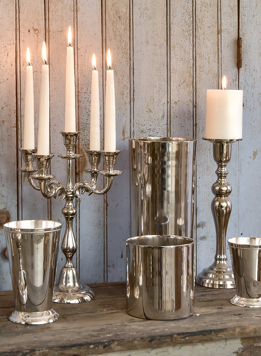 Nickel Plated Aluminum Cylinder Decor Jamali-garden
