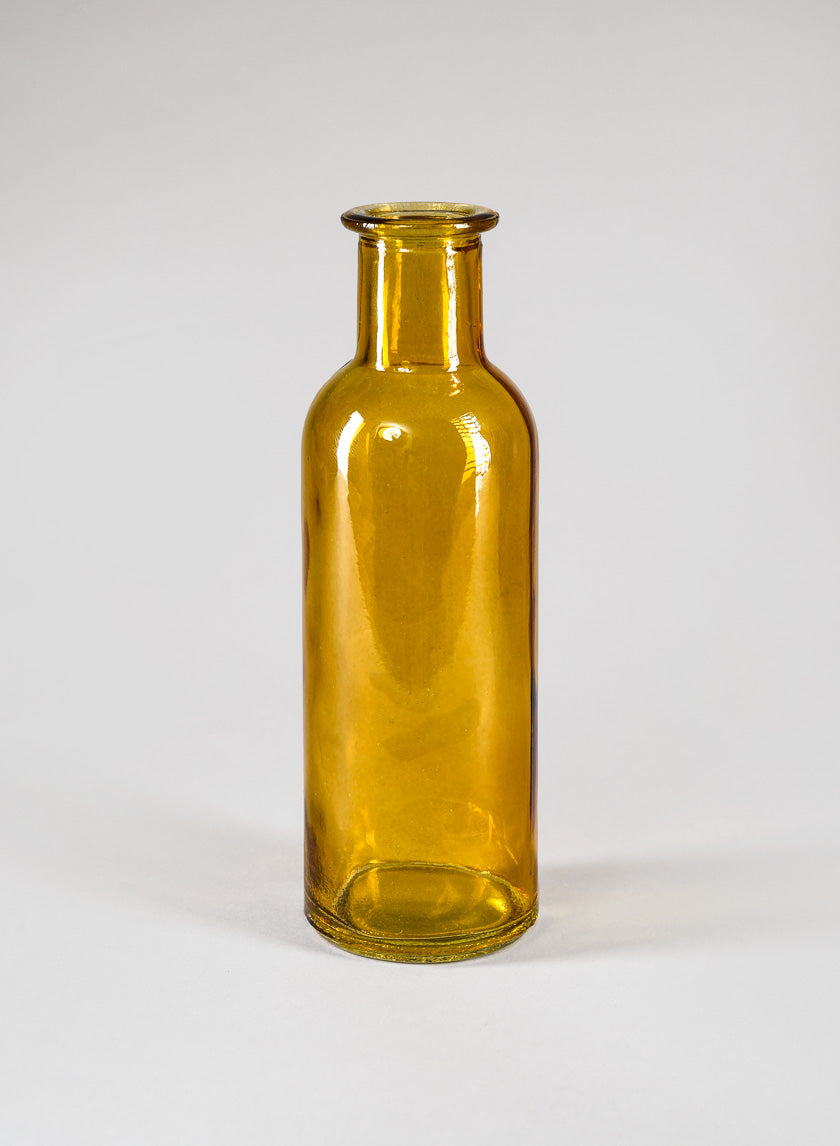 6.5in Tall Amber Glass Bottle Bud Vases Decor Jamali-garden