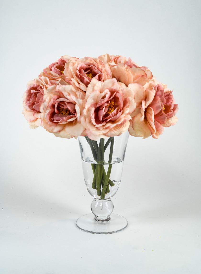 10in Long Light Pink Tea Flower Bouquet Decor Jamali-garden