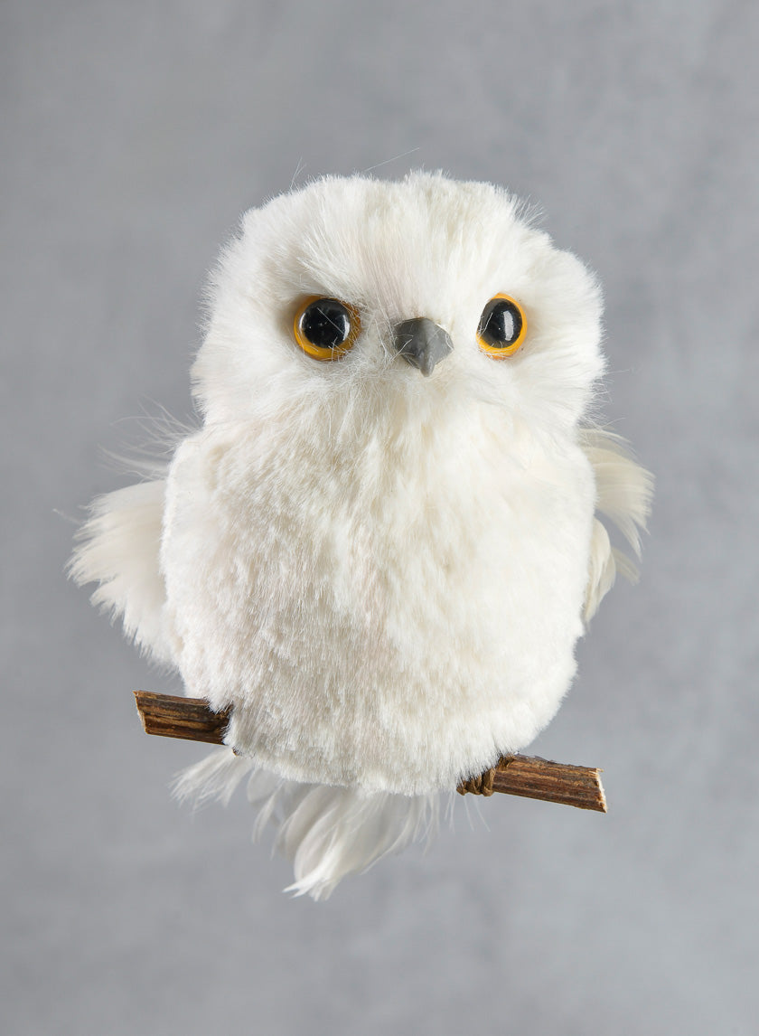 3in Long Mini White Hanging Owl Decor Jamali-garden