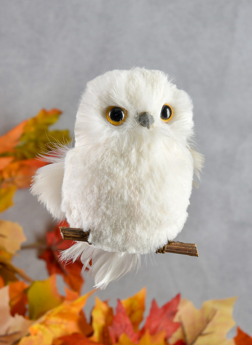 3in Long Mini White Hanging Owl Decor Jamali-garden
