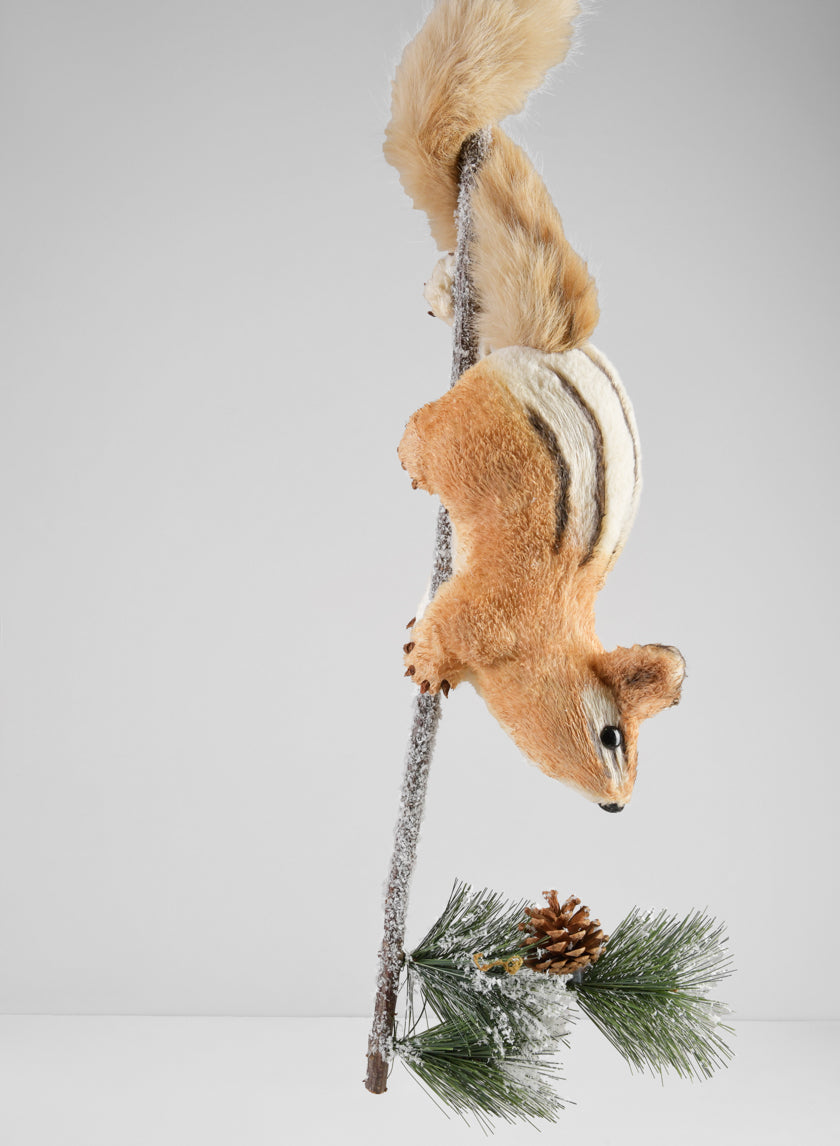 28in Long Brown Squirrel Branch Decor Jamali-garden