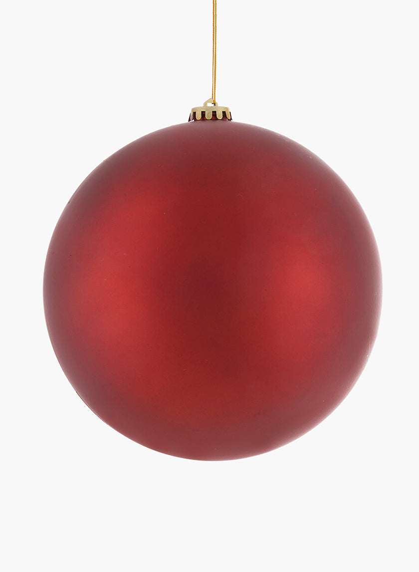 7.5in Round Matte Red Plastic Ornament Ball (200mm) Decor Jamali-garden