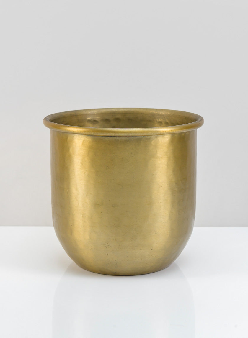 LuckNow Brass look Aluminum Pot Decor Jamali-garden 6in Tall EACH