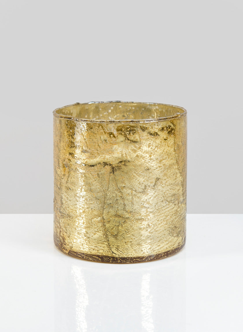 5in Tall Gold Glass Vase Decor Jamali-garden