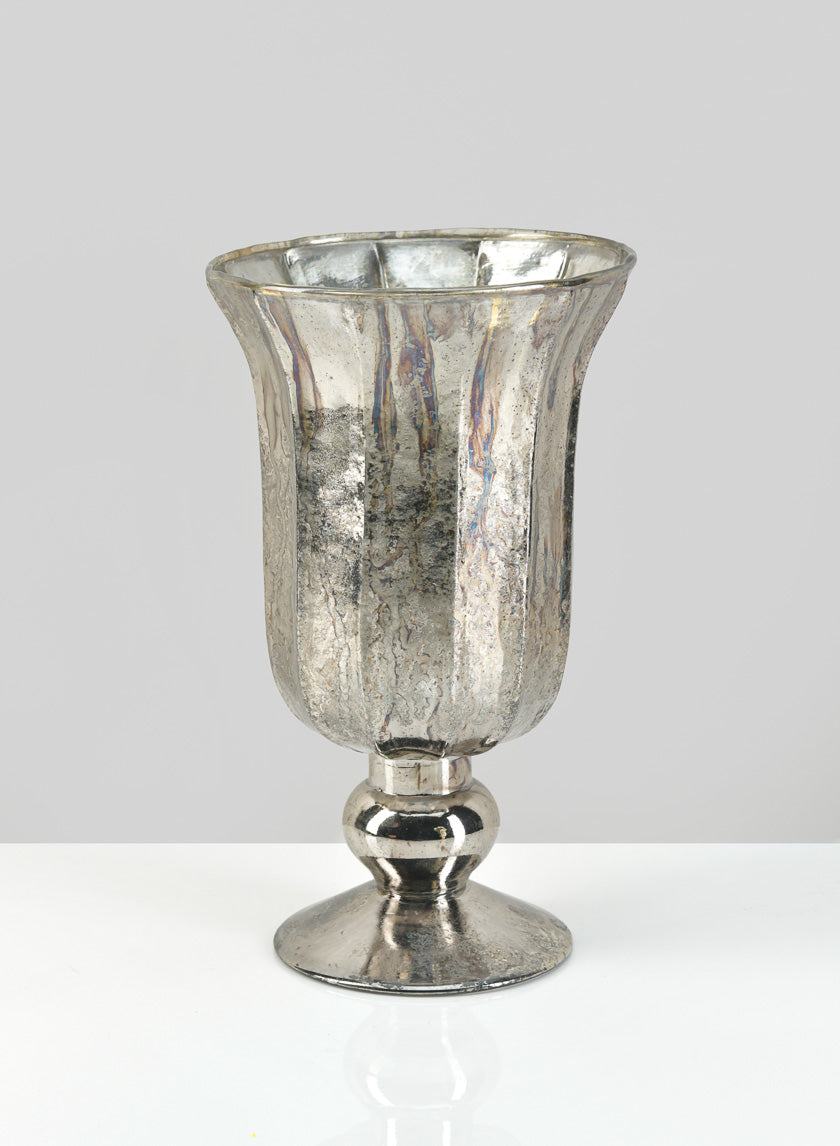 8.5in Tall Provence Platinum Urn Decor Jamali-garden