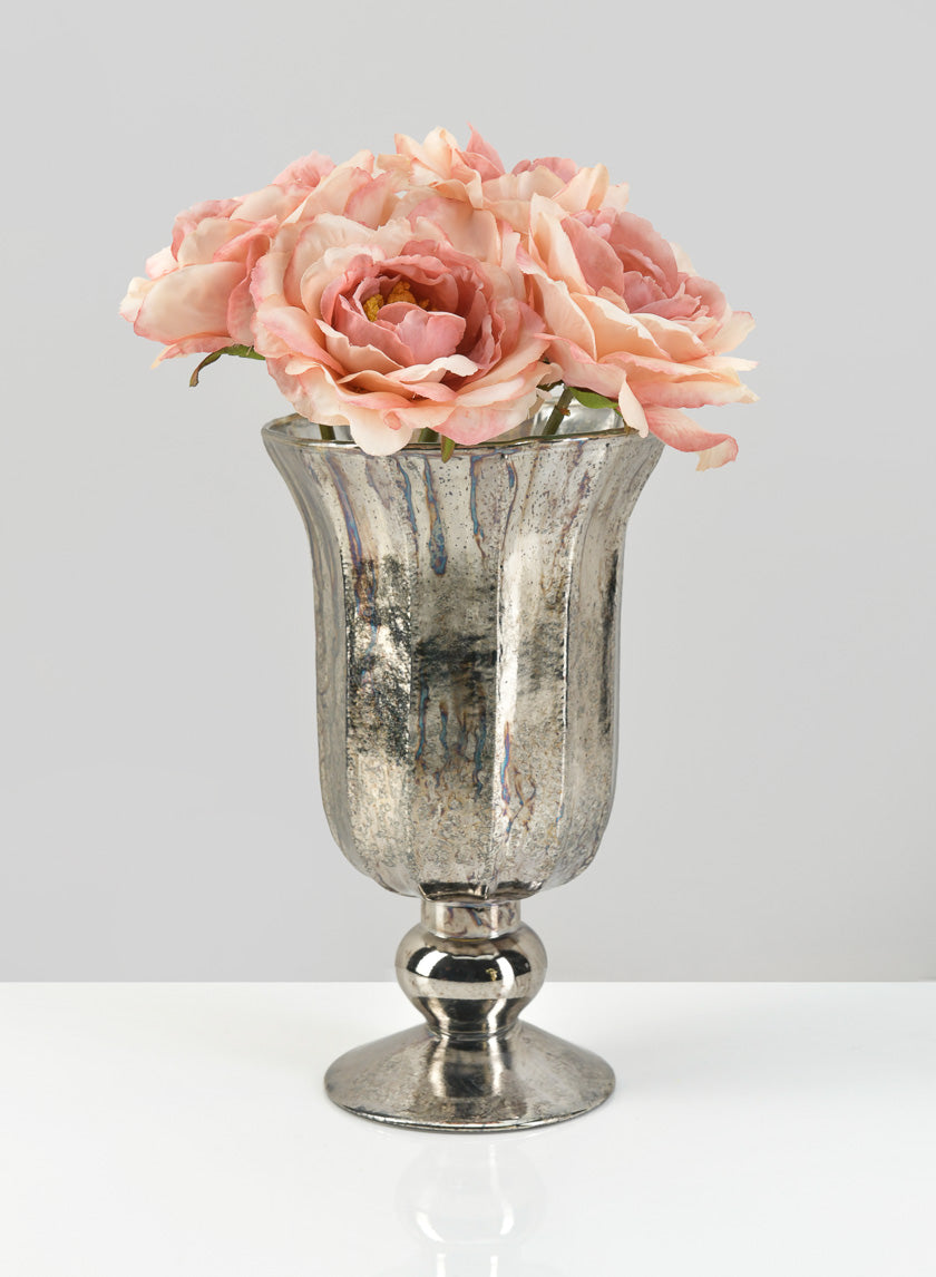 8.5in Tall Provence Platinum Urn Decor Jamali-garden