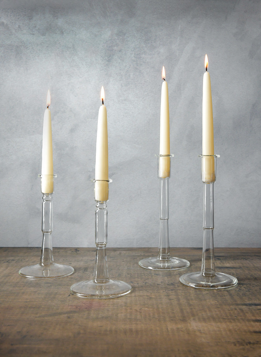 Lumier Glass Taper Holder Decor Jamali-garden