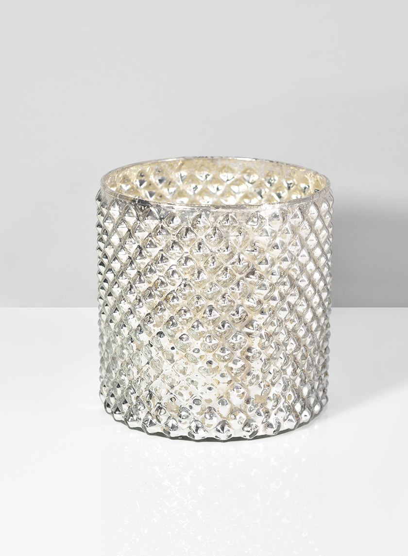 Antique Silver Hobnail Glass Vases Decor Jamali-garden